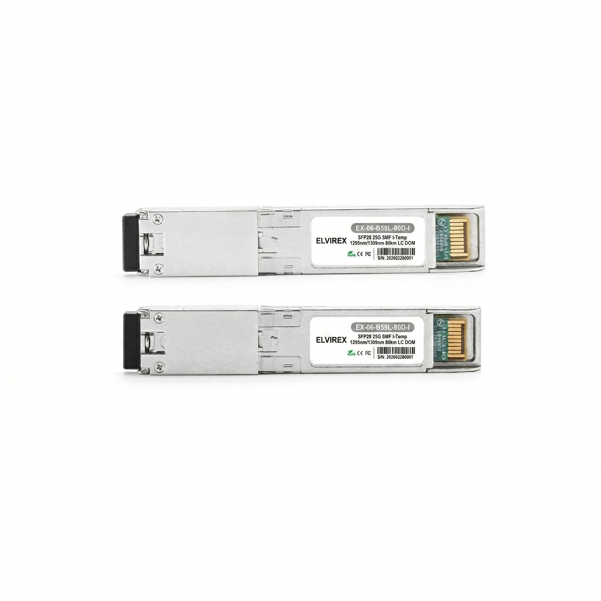 25G SFP28 BiDi Tx1295nm/Rx1309nm 80km LC